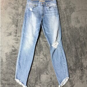 Joe's Jeans Distressed‎ Frayed Hem Denim Light Wash Ripped